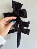 Swiss Dot & Floral Long Tail Bow