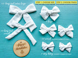 Swiss Dot & Floral Long Tail Bow