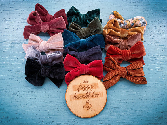 Entire collection of fall Velvet Bows